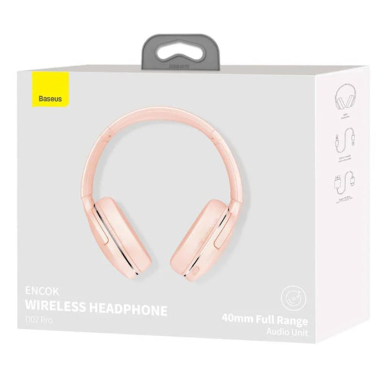 [Užsakomoji prekė] Ausinės Bluetooth Wireless Noise Reduction - Baseus Encok D02 Pro (NGTD010304) - rožinis 6