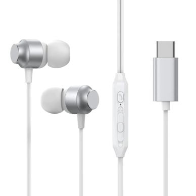 [Užsakomoji prekė] Ausinės cu Fir Type-C, In-Ear, 1.2m - JoyRoom (JR-EC06) - sidabrinis