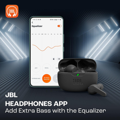 [Užsakomoji prekė] Ausinės in-ear Bluetooth su mikrofonu TWS - JBL (Wave Beam) - Juodas 2