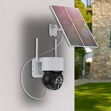 Choetech ASC006-WF solar intelligent PTZ WiFi camera5W solar panel - baltas 1