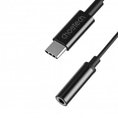 Choetech AUX003 USB-C / DC 3.5mm audio adapter - Juodas 3