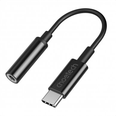 Choetech AUX003 USB-C / DC 3.5mm audio adapter - Juodas