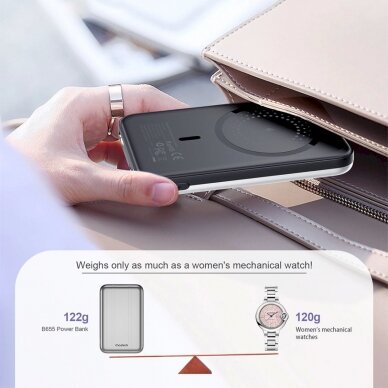 Choetech B655 mini wireless magnetic powerbank 5000mAh - silver 5