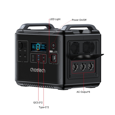 Choetech BS006 Super Mini 2000W Charging Dock Black 6