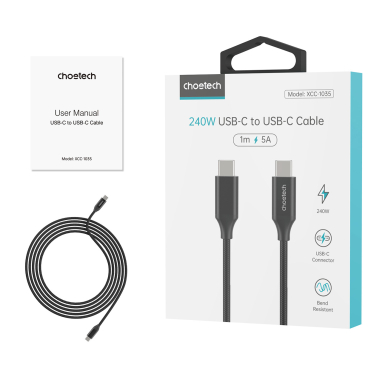 Choetech cable USB-C - USB-C PD3.1 240W 1m black (XCC-1035) 2