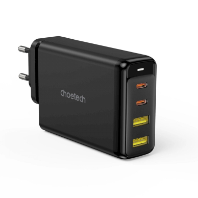 Choetech charger GaN 140W 4 ports (2x USB C, 2x USB) black (PD6005) 1