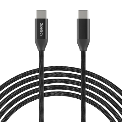 Choetech charging and data cable USB-C - USB-C PD3.1 240W 480 Mbps 2m Juodas (XCC-1036) 1