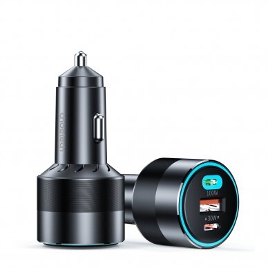 Choetech fast car charger 130W 2xUSB-C + USB-A Juodas (TC0011) 2