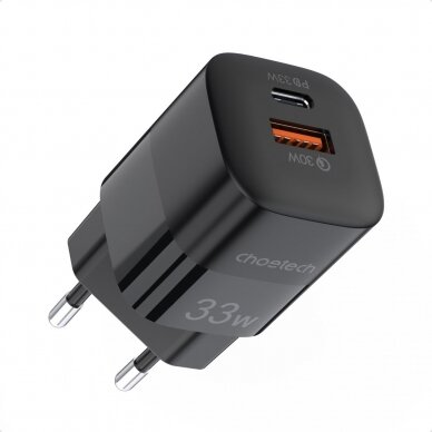 Įkroviklis Choetech Fast USB USB Type C PD QC 33W Juodas (PD5006) 2