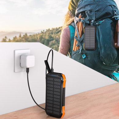 Choetech solar powerbank with inductive charging 10000mAh Qi 5W orange (B659) 5