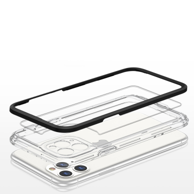 Dėklas Clear 3in1 iPhone 11 Pro Max juodas 4