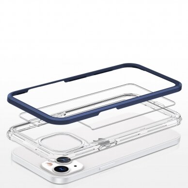 Dėklas Clear 3in1 iPhone 13 mini mėlynas 11