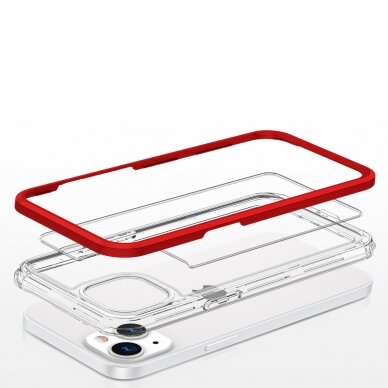 Dėklas Clear 3in1 iPhone 13 mini raudonas 4