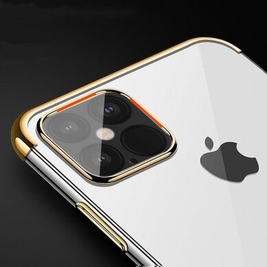 Dėklas su spalvotu kraštu TPU Electroplating frame Cover for iPhone 13 mini Mėlynas 6