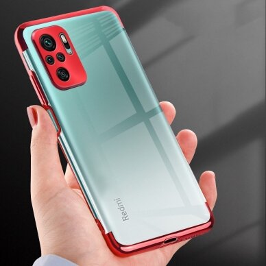 Dėklas Clear Color TPU Electroplating Xiaomi Redmi Note 10 5G / Poco M3 Pro Mėlynas 6