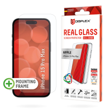 [Užsakomoji prekė] Grūdintas stikliukas iPhone 16 Pro Max - Displex Real Glass + Case - Skaidrus