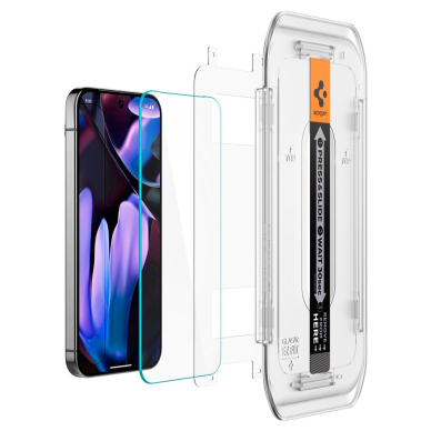 [Užsakomoji prekė] Grūdintas stiklas Google Pixel 9 / 9 Pro (set 2) - Spigen Glas.tR EZ FIT - Skaidrus 3