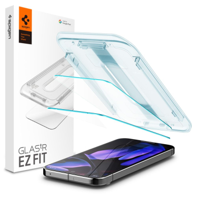 [Užsakomoji prekė] Grūdintas stiklas Google Pixel 9 / 9 Pro (set 2) - Spigen Glas.tR EZ FIT - Skaidrus