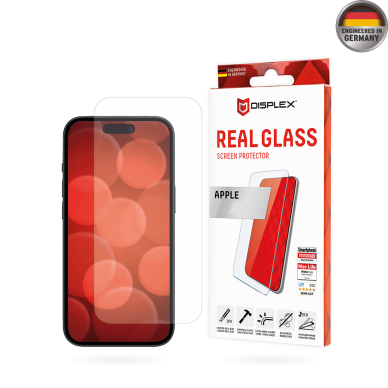 [Užsakomoji prekė] Grūdintas stikliukas iPhone 16 Plus - Displex Real Glass 2D - Skaidrus