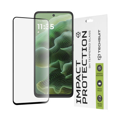 [Užsakomoji prekė] Apsauginis stiklas Motorola Moto G35 - Techsuit 111D Full Cover / Full Glue Glass - juodas