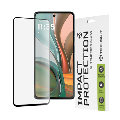 [Užsakomoji prekė] Apsauginis stiklas Motorola Moto G75 - Techsuit 111D Full Cover / Full Glue Glass - juodas