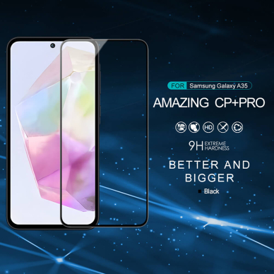 [Užsakomoji prekė] Grūdintas stiklasSamsung Galaxy A35 5G / M35 - Nillkin CP+PRO - Juodas 5