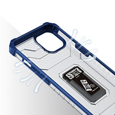 Dėklas Crystal Ring iPhone 13 mini mėlynas 3