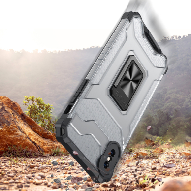 Dėklas Crystal Ring Case Kickstand Tough Rugged iPhone XS Max Žalias 2