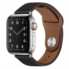 [Užsakomoji prekė] Dirželis skirtas Apple Watch 1 / 2 / 3 / 4 / 5 / 6 / 7 / SE / 8 / Ultra / 9 (42 / 44 / 45 / 49mm) - Techsuit Watchband (W033) - Juodas