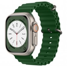 [Užsakomoji prekė] Apyrankė skirta Apple Watch 1 / 2 / 3 / 4 / 5 / 6 / 7 / 8 / 9 / SE / Ultra (42 / 44 / 45 / 49 mm) - Techsuit Watchband (W038) - Army Žalias