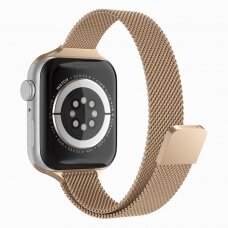 [Užsakomoji prekė] Apyrankė skirta Apple Watch 1 / 2 / 3 / 4 / 5 / 6 / 7 / SE / 8 / Ultra / 9 (42 / 44 / 45 / 49mm) - Techsuit Watchband (W034) - Auksinis