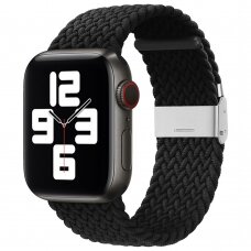 [Užsakomoji prekė] Apyrankė Apple Watch 1/2/3/4/5/6/7/8/9/SE/SE 2 (38/40/41mm) - Techsuit Watchband (W032) - Juoda