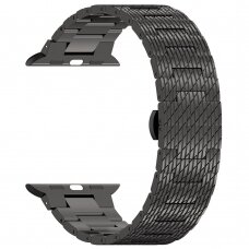 [Užsakomoji prekė] Apyrankė laikrodžiui Apple Watch 1/2/3/4/5/6/7/8/9/SE/SE 2 (38/40/41mm) - Techsuit Watchband (W052) - Juodas