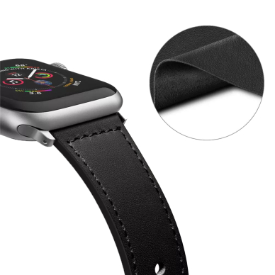 [Užsakomoji prekė] Dirželis skirtas Apple Watch 1 / 2 / 3 / 4 / 5 / 6 / 7 / SE / 8 / 9 (38 / 40 / 41 mm) - Techsuit Watchband (W033) - Juodas 1