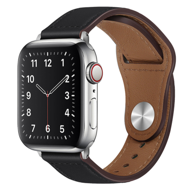 [Užsakomoji prekė] Dirželis skirtas Apple Watch 1 / 2 / 3 / 4 / 5 / 6 / 7 / SE / 8 / 9 (38 / 40 / 41 mm) - Techsuit Watchband (W033) - Juodas