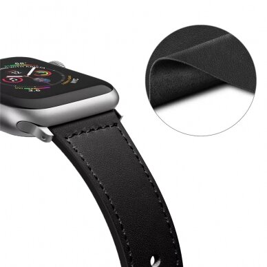 [Užsakomoji prekė] Dirželis skirtas Apple Watch 1 / 2 / 3 / 4 / 5 / 6 / 7 / SE / 8 / Ultra / 9 (42 / 44 / 45 / 49mm) - Techsuit Watchband (W033) - Juodas 1