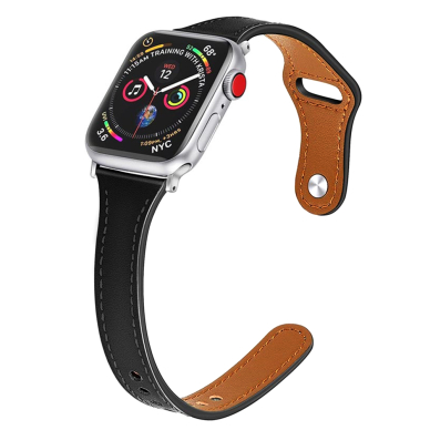 [Užsakomoji prekė] Dirželis skirtas Apple Watch 1 / 2 / 3 / 4 / 5 / 6 / 7 / SE / 8 / 9 (38 / 40 / 41 mm) - Techsuit Watchband (W033) - Juodas