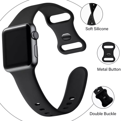 [Užsakomoji prekė] Apyrankė skirta Apple Watch 1 / 2 / 3 / 4 / 5 / 6 / 7 / 8 / 9 / SE / Ultra (42 / 44 / 45 / 49 mm) - Techsuit Watchband (W031) - Pilkas 5