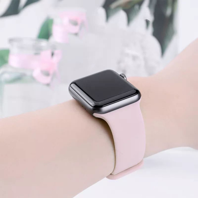 [Užsakomoji prekė] Apyrankė skirta Apple Watch 1 / 2 / 3 / 4 / 5 / 6 / 7 / 8 / 9 / SE / Ultra (42 / 44 / 45 / 49 mm) - Techsuit Watchband (W031) - Rožinis 2