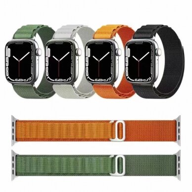 [Užsakomoji prekė] Apyrankė skirta Apple Watch 1 / 2 / 3 / 4 / 5 / 6 / 7 / 8 / 9 / SE / Ultra (42 / 44 / 45 / 49 mm) - Techsuit Watchband (W037) - Juodas 3