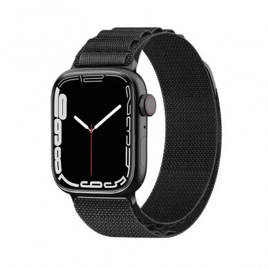 [Užsakomoji prekė] Apyrankė skirta Apple Watch 1 / 2 / 3 / 4 / 5 / 6 / 7 / 8 / 9 / SE / Ultra (42 / 44 / 45 / 49 mm) - Techsuit Watchband (W037) - Juodas