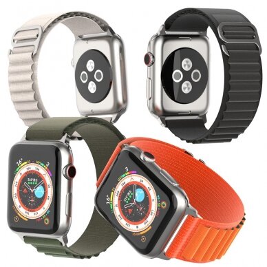 [Užsakomoji prekė] Apyrankė skirta Apple Watch 1 / 2 / 3 / 4 / 5 / 6 / 7 / 8 / 9 / SE / Ultra (42 / 44 / 45 / 49 mm) - Techsuit Watchband (W037) - Oranžinis 5