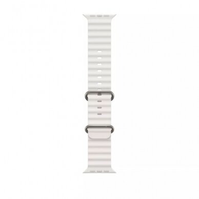 [Užsakomoji prekė] Apyrankė skirta Apple Watch 1 / 2 / 3 / 4 / 5 / 6 / 7 / 8 / 9 / SE / Ultra (42 / 44 / 45 / 49 mm) - Techsuit Watchband (W038) - Baltas 2