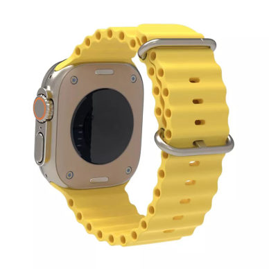 [Užsakomoji prekė] Apyrankė skirta Apple Watch 1 / 2 / 3 / 4 / 5 / 6 / 7 / 8 / 9 / SE / Ultra (42 / 44 / 45 / 49 mm) - Techsuit Watchband (W038) - Geltonas 1