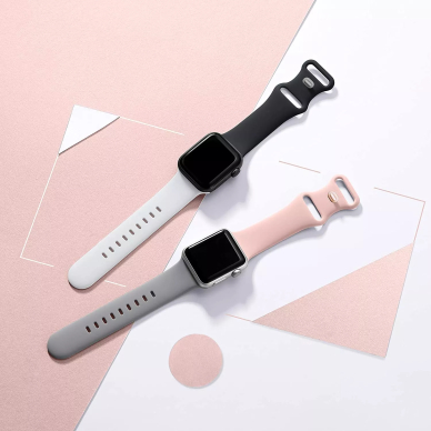 [Užsakomoji prekė] Apyrankė skirta Apple Watch 1 / 2 / 3 / 4 / 5 / 6 / 7 / SE / 8 / 9 (38 / 40 / 41 mm) - Techsuit Watchband (W031) - Pilkas 3