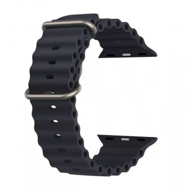 [Užsakomoji prekė] Apyrankė skirta Apple Watch 1 / 2 / 3 / 4 / 5 / 6 / 7 / SE / 8 / 9 (38 / 40 / 41mm) - Techsuit Watchband (W038) - Juodas 3