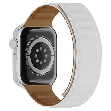 [Užsakomoji prekė] Apyrankė skirta Apple Watch 1 / 2 / 3 / 4 / 5 / 6 / 7 / SE / 8 / 9 / Ultra (42 / 44 / 45 / 49mm) - Techsuit Watchband (W035) - Baltas 1