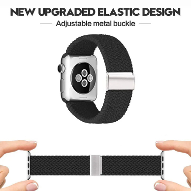 [Užsakomoji prekė] Apyrankė Apple Watch 1/2/3/4/5/6/7/8/9/SE/SE 2 (38/40/41mm) - Techsuit Watchband (W032) - Juoda 6