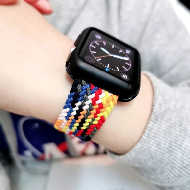 [Užsakomoji prekė] Apyrankė Apple Watch 1/2/3/4/5/6/7/8/9/SE/SE 2 (38/40/41mm) - Techsuit Watchband (W032) - Heartbeat Violetinė 2