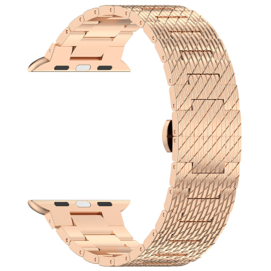 [Užsakomoji prekė] Apyrankė laikrodžiui Apple Watch 1/2/3/4/5/6/7/8/9/SE/SE 2 (38/40/41mm) - Techsuit Watchband (W052) - Rožino aukso spalvos